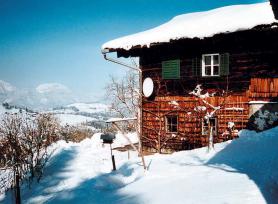 Rakouský dům Oberhasbach v zimě