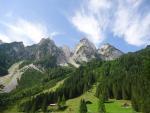 Pohled na vrcholek Donnerkogel v Rakousku