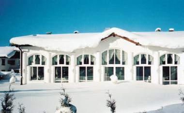 Rakouský hotel Moisl v zimě