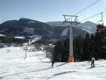 Pohled na lyžaře v Annabergu, Dachstein West